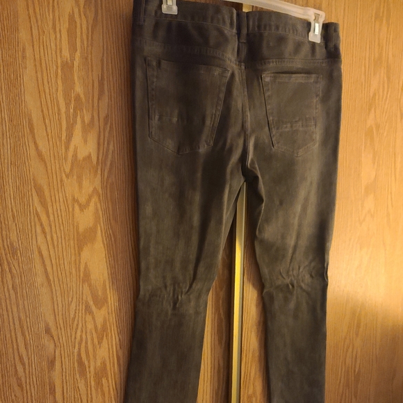 PacSun Distressed Stacked Skinny Jeans | Ripped Knees | Dark Gray | 32 x 32 - Picture 6 of 9